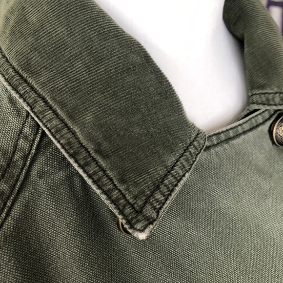 We the Free Army Green $168 Double Breasted Cotton Boho Trucker Utility Jacket M - Picture 12 of 16